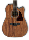 Ibanez AW54CEOPN Open Pore Natural Artwood Series Dreadnought Cutaway Acoustic/Electric Guitar with AEQ210TF Preamp