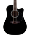 Takamine EF341SC Legacy Series Black Dreadnought Cutaway Acoustic/Electric Guitar with Hardshell Case