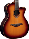Lag T100ACE Acoustic/Electric Guitar with Auditorium Cutaway, Solid Red Cedar Top, Dark Mahogany Back & Sides, and Gloss Finish