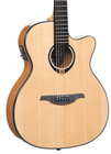 Lag T80ACE High Gloss Tramontane Series Auditorium Cutaway Acoustic/Electric Guitar