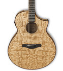 Ibanez AEW40ASNT Natural High Gloss AEW Series AEW Cutaway Acoustic/Electric Guitar with AEQ-SP2 Preamp