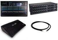 Allen & Heath QU-32C-STARTER-PCK-K Digital Mixer Bundle with Stagebox, Cover and Cat6 Cable