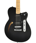 Reverend SDB-BLACK Stu D. Baker Midnight Black Signature Semi-Hollowbody Electric Guitar