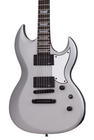 Schecter S-II-PLATINUM-SSV S-II Platinum Satin Silver String-Thru Electric Guitar