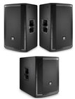 JBL PRX812W-DUAL-SUB-K Active Speaker Bundle with Two JBL PRX812W Speakers and One PRX815XLFW Subwoofer