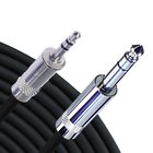 Rapco MINI3-20N1S MINI3 Series 3.5mm Male to 1/4" TRS Male Cable, 20 ft