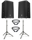 Electro-Voice Dual EKX-12P Bundle 2 Kit with 2 EKX-12P 12" Speakers, 2 Speaker Stands and 2 Mic Cables