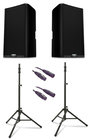 QSC K12.2-DUAL-2-K Active Speaker Bundle with Speakers, Stands and Cables