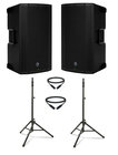 Mackie THUMP-12A-DUAL-2-K Mackie Active 12" Speaker Bundle with Speakers, XLR Cables, and Speaker Stands