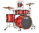 Crush C2A528204-TOM-K Chameleon Ash 5-Piece Shell Pack with Free 8" Tom - Trans Satin Orange