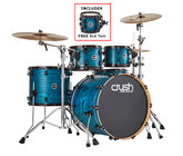 Crush C2A528205-TOM-K Chameleon Ash 5-Piece Shell Pack with Free 8" Tom - Trans Satin Blue