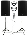 Mackie THUMP-12BST-DUAL-3-K Mackie Active 12" Speaker Bundle with Microphone, Stands, and Cables