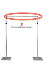 Rose Brand PBST0012 9 ft to 16 ft Adjustable Horizontal Drape Support for Pipe & Base 1.0 Systems, Black