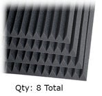 Auralex 3SF24CHA 3" x 2' x 4' Studiofoam Sound Absorption Wedges