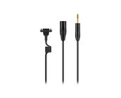 Sennheiser CABLE-II-X3K1-GOLD Aramid Reinforced, Straight Copper Cable with Coiled Segment For Sennheiser HMD/HME Headsets, XLR-3 Connector and 6.3mm (1/4") Gold Plated Jack Plug, 2m