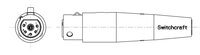 Switchcraft A6F 6-pin XLRF A Series Cable Mount Connector