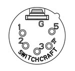 Switchcraft QG5M 5-pin XLRM QG Insert, Latch Lock
