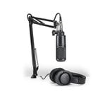 Audio-Technica AT2020PK Streaming / Podcasting Pack with Mic, Boom Arm + Headphones