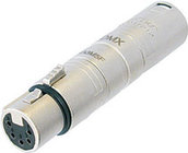 Neutrik NA3M5F 3-pin Male XLR to 5-pin Female XLR Connector, Wired