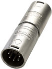 Neutrik NA5MM 5-Pin XLR-M to 5-pin XLR-M Wired Gender Conversion Adapter