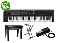 Roland RD-2000 Stage Piano Bundle 88-Key Stage Piano with Pedal, Stand, Deluxe Bench and Cover