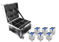 Chauvet Pro WELL Fit 6-Pack (6) 4x10W RGBA LED Battery Powered Uplights and Charging Case