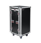 Gator G-TOUR 10X16 PU 10RU Top, 16RU Bottom Pop-Up Console Flight Rack Case with Casters