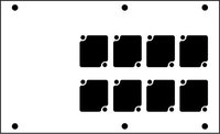 Ace Backstage PNL-128 Aluminum Stage Pocket Panel with 8 Connectrix Mounts, Black