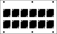 Ace Backstage PNL-1212 Aluminum Stage Pocket Panel with 12 Connectrix Mounts, Black