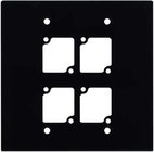 Ace Backstage WP-204 Aluminum Wall Panel with 4 Connectrix Mounts, 2 Gang, Black