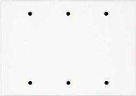 Ace Backstage WP-310 Aluminum Wall Panel, Blank, 3 Gang, White