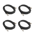 Cable Up 4 Pack 20' Microphone Cable Bundle 4x 20' XLR to XLR Microphone Cables