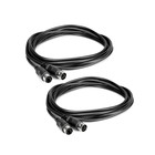Hosa MID305-TWO-K 5' Midi Cable 2 Pack Bundle