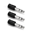 Hosa GMP103-THREE-K  3.5mm TRS - 1/4" TRS Headphone Adapter 3 Pack Bundle 