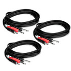 Hosa CMP153-THREE-K  3' 3.5MM TRS - Dual 1/4" TS Audio Cable 3 Pack Bundle 