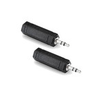 Hosa GMP386-TWO-K  Mono 1/4" Female - Stereo 3.5mm Male Adapter 2 Pack Bundle 