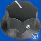 Atlas IED HX21B Skirted Knob, Black, 1 1/4" Diameter