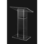 AmpliVox SN305500 LARGE ACRYLIC "WING" STYLE LECTERN WITH SHELF - Clear
