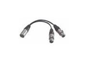 Bescor XLR-YF 4-Pin XLR-M to 2x 4-Pin XLR-F Y Cable