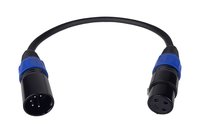 Blizzard DMX 5PIN Male Turn 1' 3-pin DMX-F to 5-pin DMX-M Cable