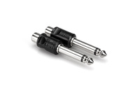 Hosa GPR-101 RCA-F to 1/4" TS Audio Adapter, 2 Pack