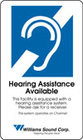 Williams AV IDP 008 ADA Wall Plaque for Hearing Assistance Availability