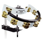 Rhythm Tech DST21 Drum Set Tambourine - White w/Brass Jingles