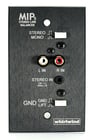 Whirlwind MIP5  Single Gang Media Input Plate with RCA and 1/8" Inputs 