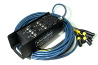 Whirlwind MLTSN4X4-50 50' Multisnake with 4 XLR Inputs with DI