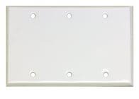 Whirlwind WP3WH/0  3 Gang Blank Wallplate, White 