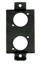 Whirlwind WPIEBK/2ND  Edison Duplex Insert Wallplate with 2 Neutrik D Holes, Black