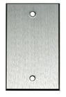Whirlwind WPX1/0H  .125" Single Gang Blank Wallplate, Clear Anodized Aluminum 