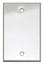 Whirlwind WPX1WH/0H  .125" Single Gang Blank Wallplate, Semi-gloss White 