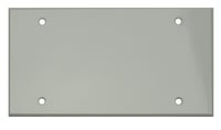 Whirlwind WPX4WH/0H  .125" 4 Gang Blank Wallplate, Semi-gloss White 